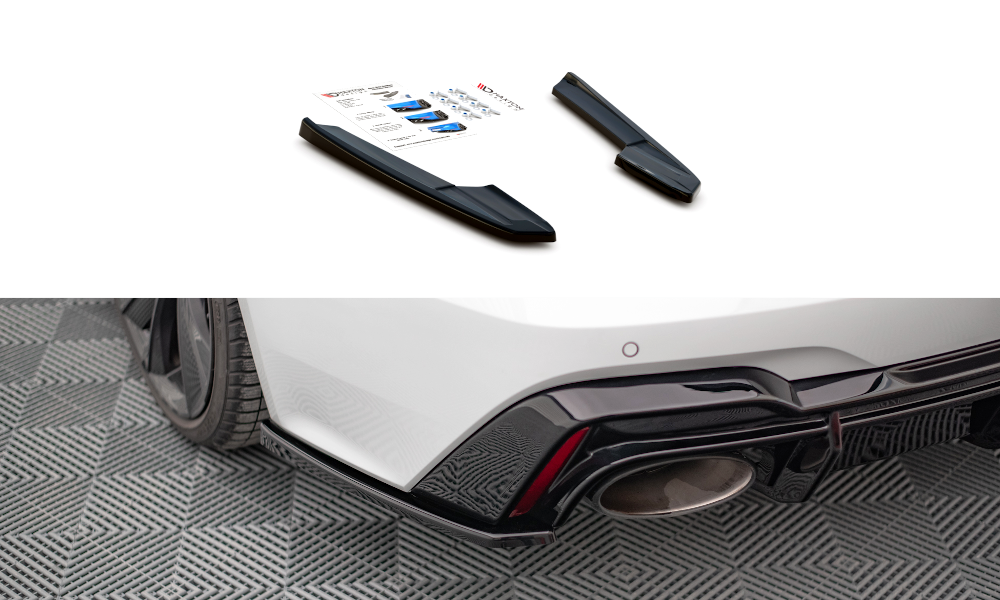Maxton Design boční difuzory pod zadní nárazník ver.2 pro Audi RS6 C8, černý lesklý plast ABS