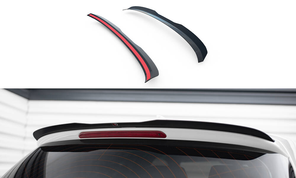Fotografie Maxton Design prodloužení spoileru pro BMW řada 1 F20- F21, černý lesklý plast ABS