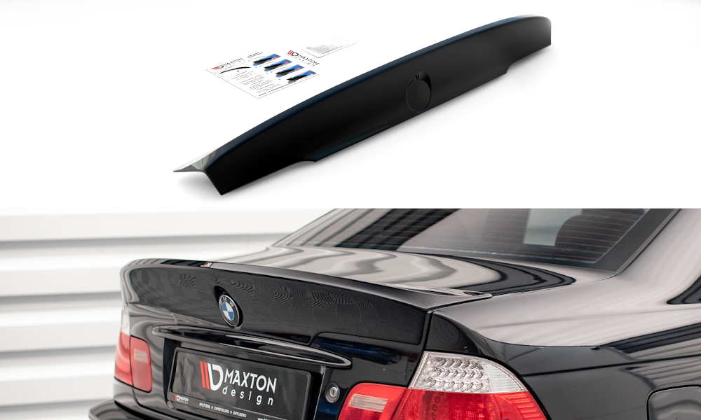 Fotografie Maxton Design prodloužení víka kufru pro BMW řada 3 E46, plast ABS bez povrchové úpravy, Coupe