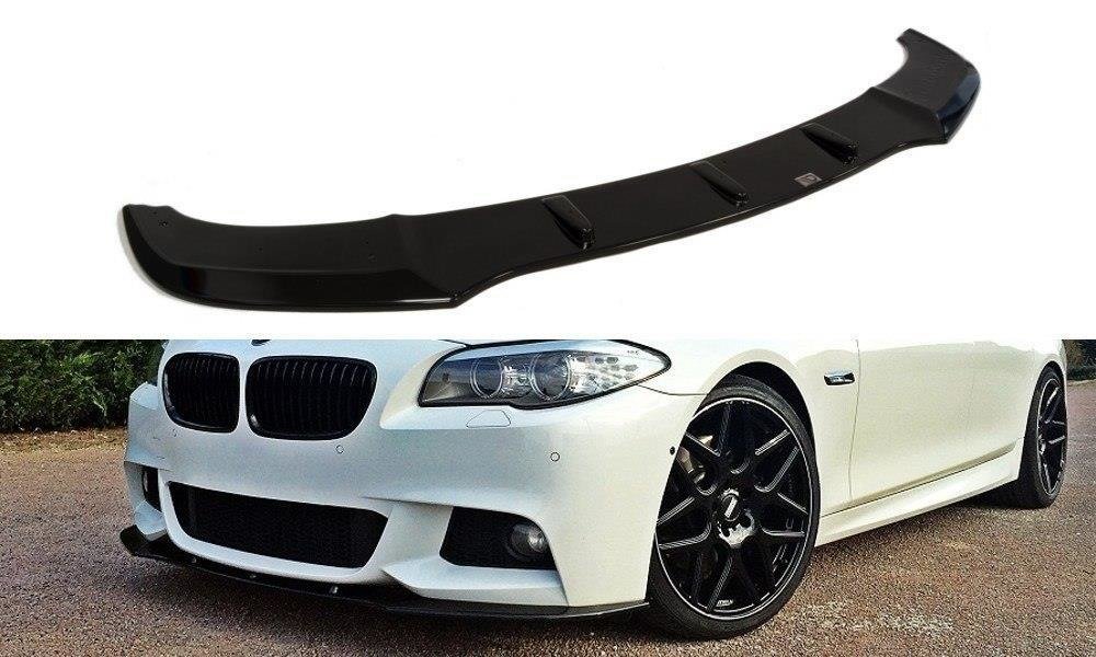 Maxton Design spoiler pod přední nárazník ver.1 pro BMW řada 5 F10- F11, černý lesklý plast ABS