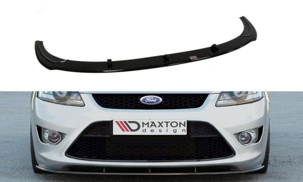 Maxton Design spoiler pod přední nárazník pro Ford Focus ST Mk2 Facelift, černý lesklý plast ABS