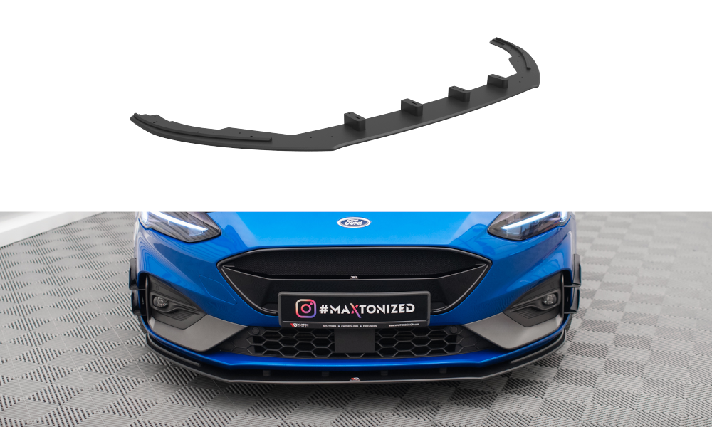 Maxton Design "Racing durability" spoiler pod přední nárazník pro Ford Focus, Focus ST Mk4, plast ABS bez povrchové úpravy