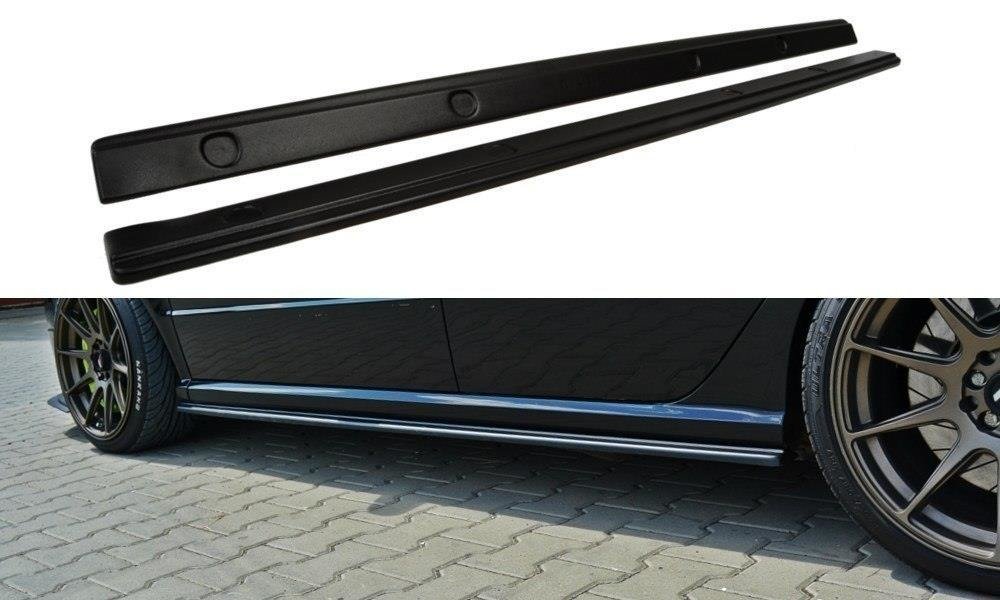 Fotografie Maxton Design difuzory pod boční prahy pro Škoda Fabia RS Mk1, černý lesklý plast ABS