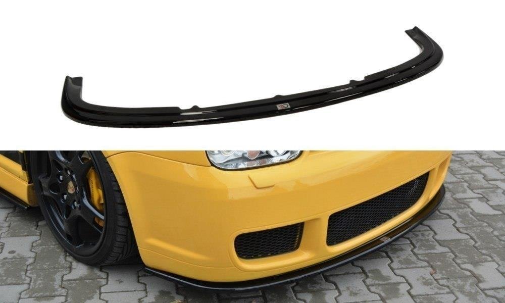 Maxton Design spoiler pod přední nárazník pro Volkswagen Golf R Mk4, černý lesklý plast ABS