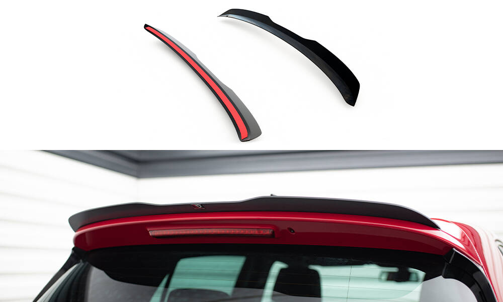 Fotografie Maxton Design prodloužení spoileru pro Volkswagen Golf GTI Mk6, černý lesklý plast ABS
