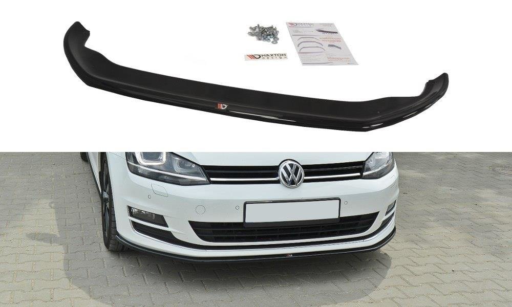 Maxton Design spoiler pod přední nárazník pro Volkswagen Golf Mk7, černý lesklý plast ABS