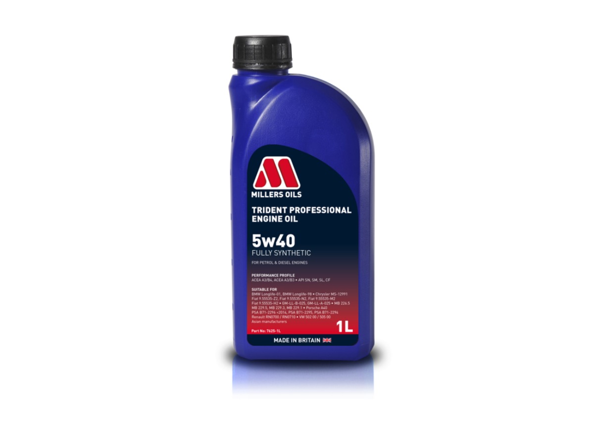 Fotografie Plně syntetický motorový olej Millers Oils Trident Professional 5W-40 1l