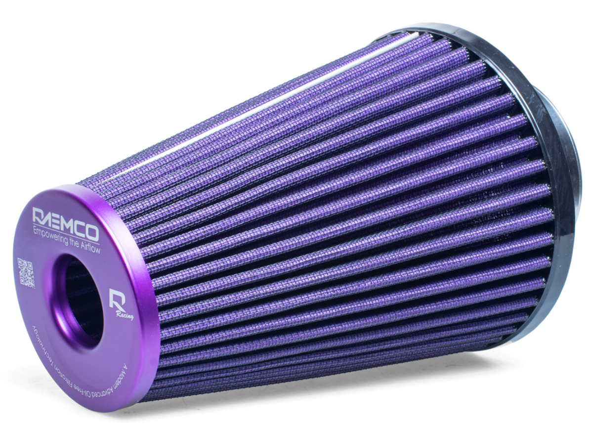 Raemco univerzální vzduchový filtr o délce 200 mm fialový se vstupem 63 mm