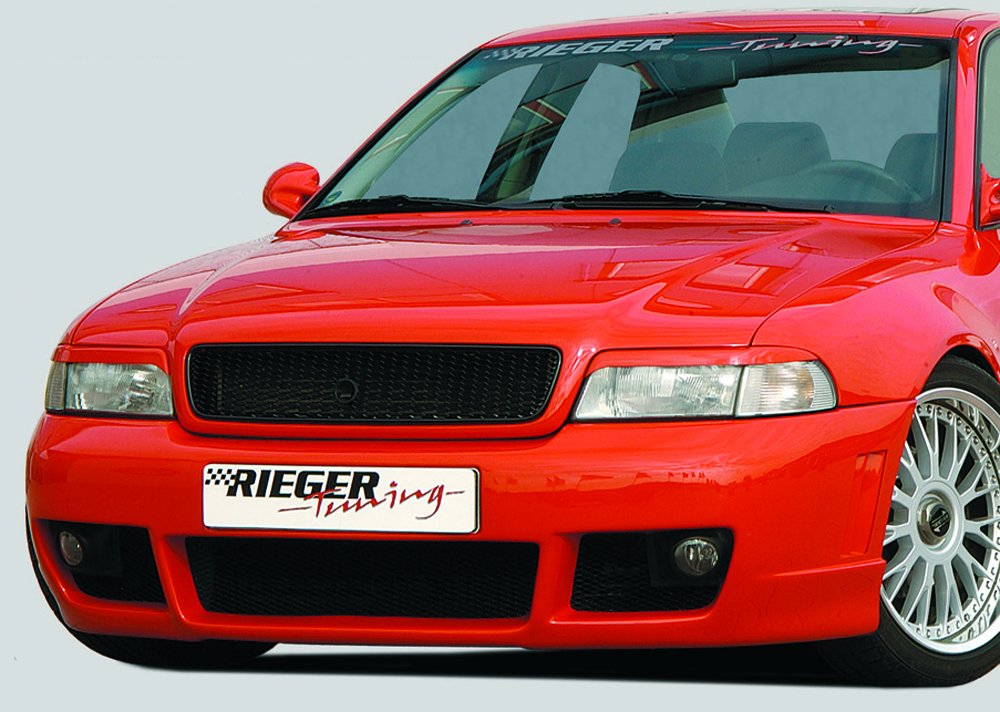 Rieger Spoilerstoßstange RS-Four-Look for Audi A4 B5 avant, Saloon, ABS,  with holders for orig. fog lights