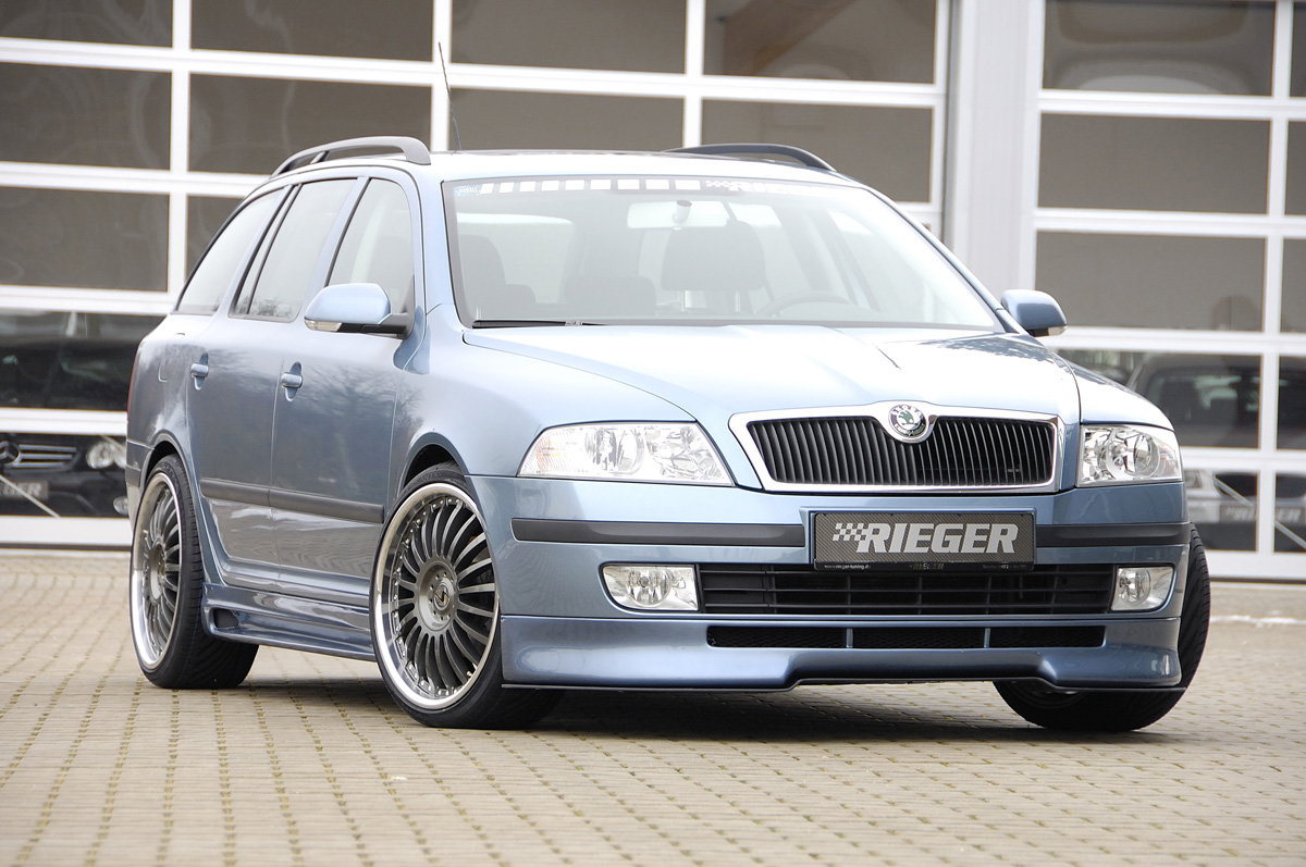 Rieger spoiler pod přední nárazník pro Škoda Octavia 1Z combi, sedan, r.v. 06/04-, plast ABS bez povrchové úpravy