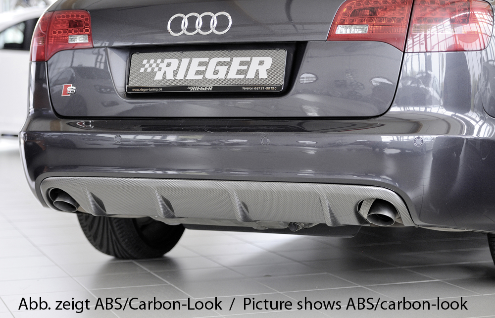 Rieger rear skirt insert for Audi A6 4F avant before facelift, ABS