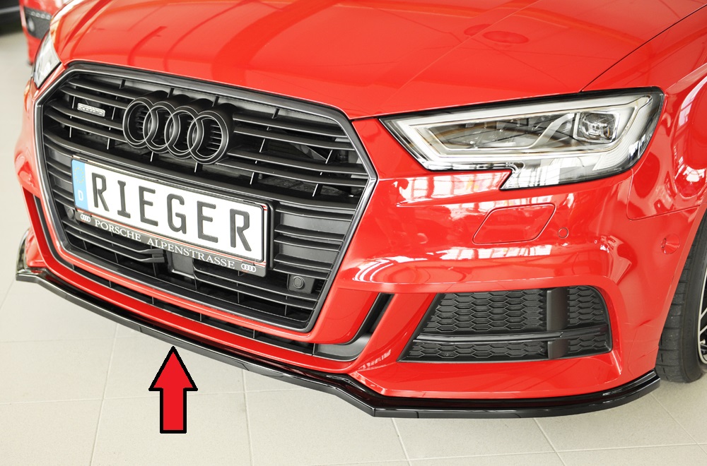 Rieger spoiler for front bumper for Audi A3 S3 8V 3-dr