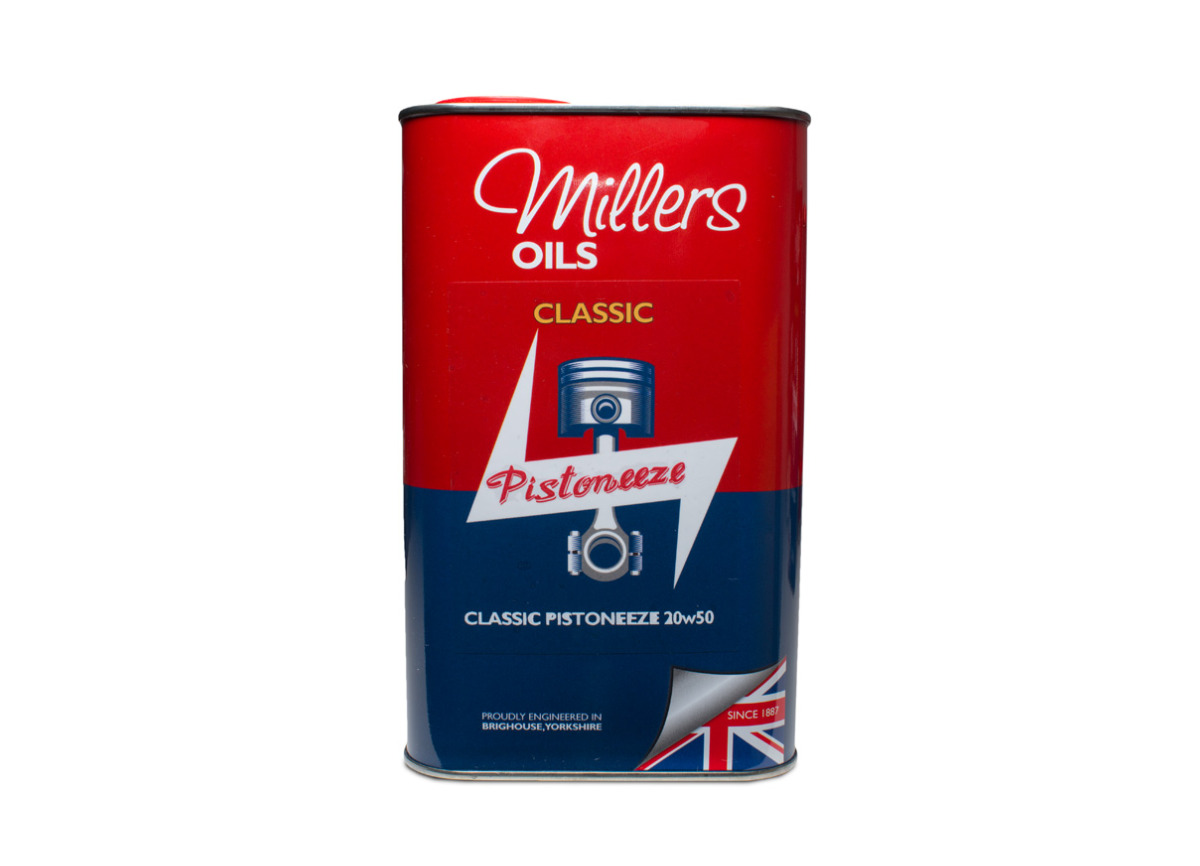 Špičkový minerální olej Millers Oils Classic Pistoneeze 20W-50 5l pro auto a moto veterány