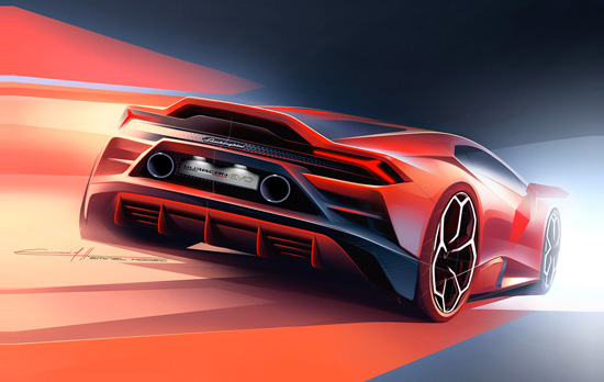 kresba Lamborghini Huracan - zdroj Lamborhini.com