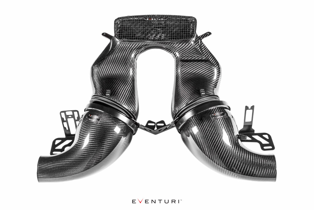 Kompletní sestava karbonového sání Eventuri pro Porsche 991 Turbo/Turbo S