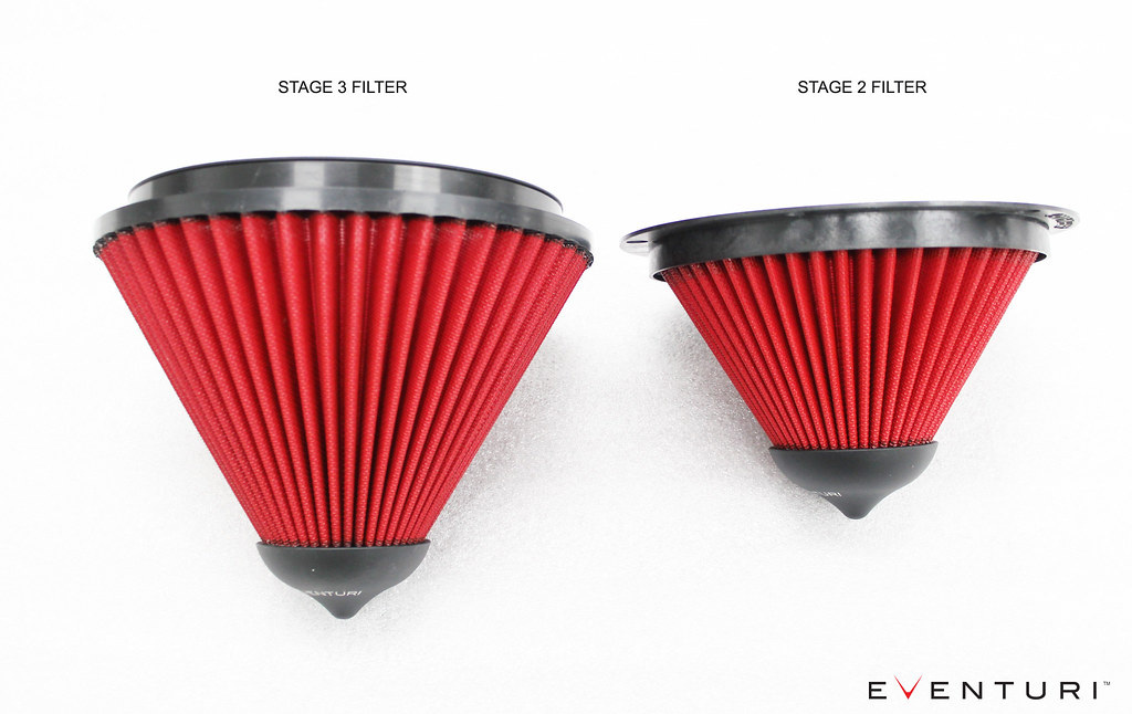 Porovnání vzduchového filtru Eventuri standardní verze pro Audi RS3